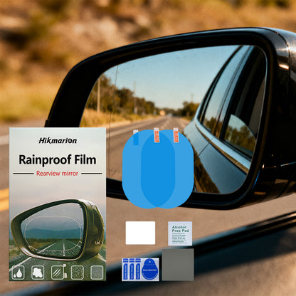 Hikmarion car rearview mirror rainproof sticker to relieve water hanging on the mirror surface and keep the driving vision clear in rainy days