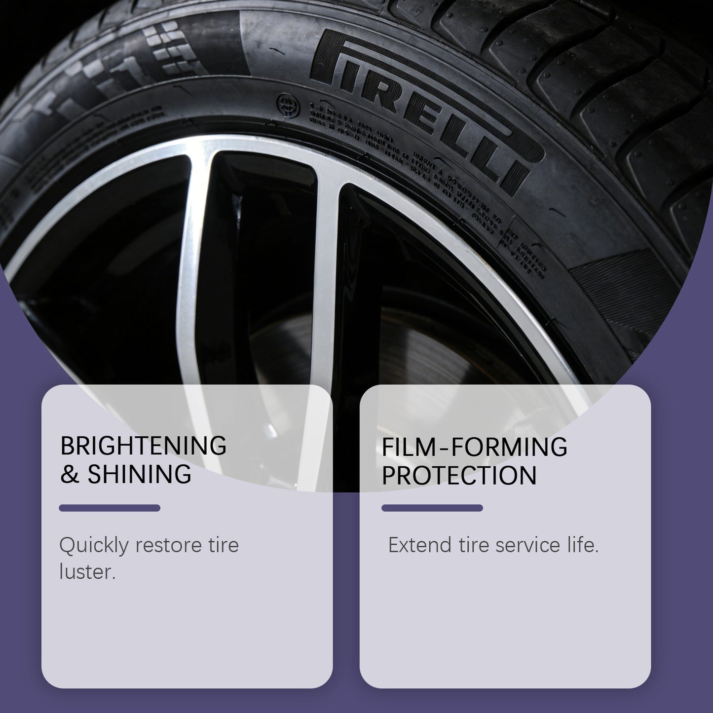 Hikmarion tire gloss spray, car tire gloss polish Durable for daily maintenance