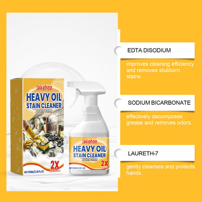 JAKEHOE Kitchen oil-dissolving care spray, heavy oil-stained range hood, stove, kitchen utensils, dissolving stains and cleaning agent