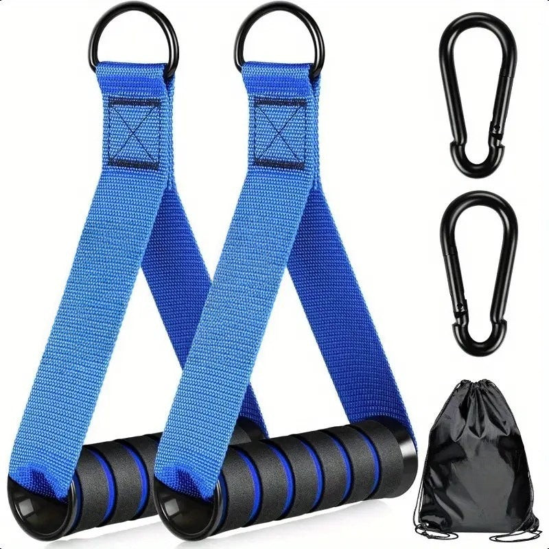 Resistance band handle - dual color grip, pull rope handle, back resistance band accessory, fitness equipment accessory