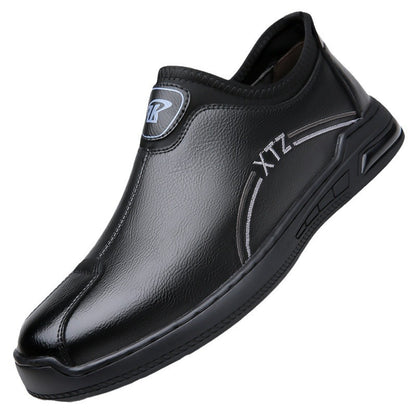 Men's leather business casual slip-on loafers - spring 2025 collection: anti-slip, soft sole, british style