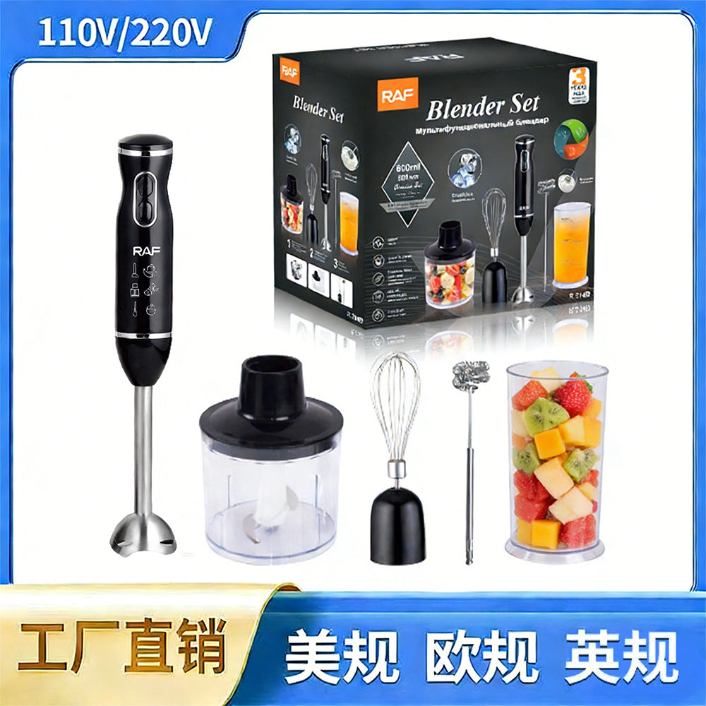 Cross-border blender - home kitchen food processor, juicer, stainless steel blade, multifunctional handheld food stick