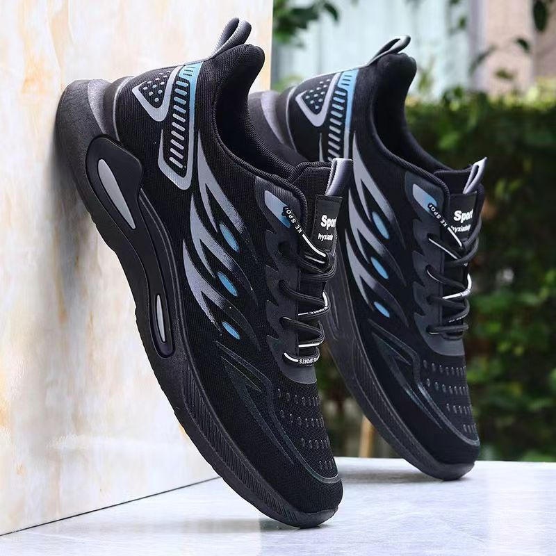 Ice silk mesh men's shoes 2025 new korean style trendy sneakers student soft sole running shoes breathable casual shoes