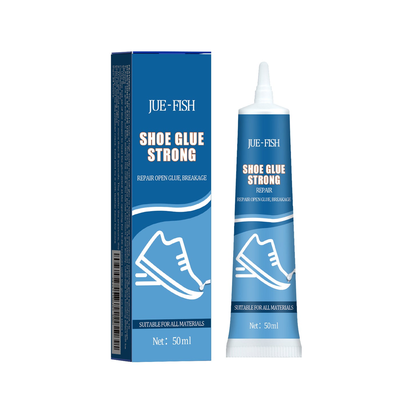 JUE-FISH shoe glue, sports shoes leather shoes waterproof multi-purpose shoe repair leather shoes sole glue adhesive