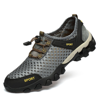 Breathable mesh water shoes - 2025 new summer outdoor hiking & trekking shoes - hollow-out river tracing shoes - anti-slip men's shoes