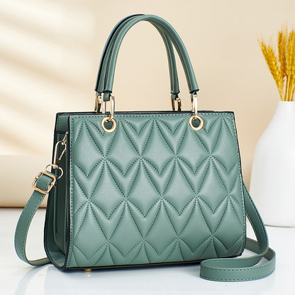 Women's bag 2026 new korean style diamond pattern ladies tote bag large capacity casual women's bag fashionable casual mom bag