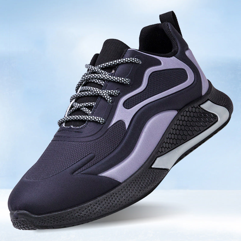Customized men's export shoes 2024 new korean style casual shoes breathable trendy men's running shoes low-top color block athletic shoes