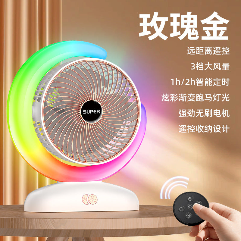 New arrival smart desktop fan usb rechargeable fan remote control timing desktop circulation fan mini handheld xiaofan