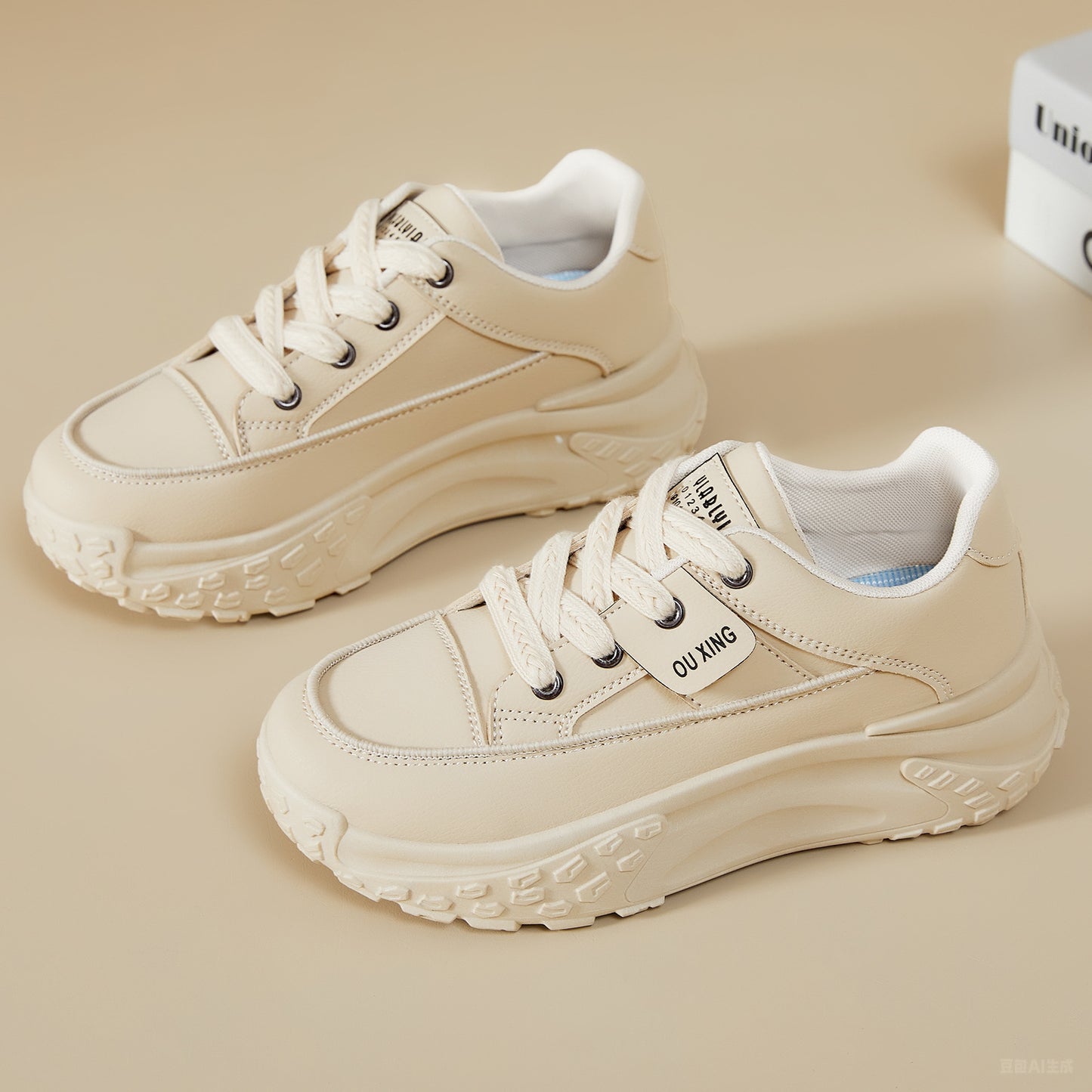 Women's spring collection: height-boosting, versatile, and stylish canvas shoes - comfortable, soft-soled, trendy casual flats
