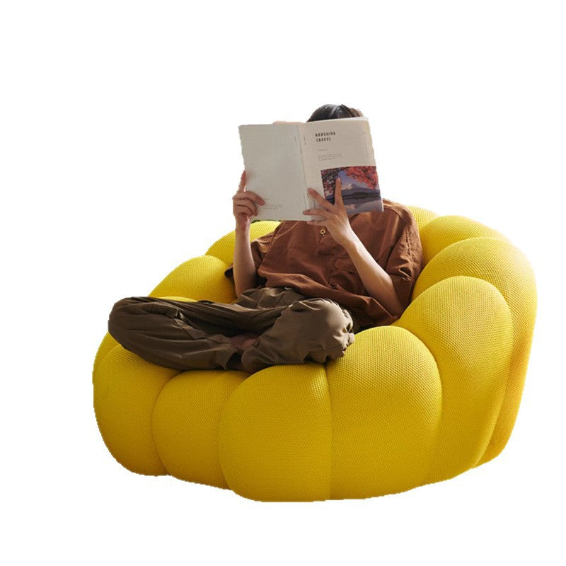 Single fabric sofa bed - modern cream lazy sofa for small apartments, living room, and convertible seating