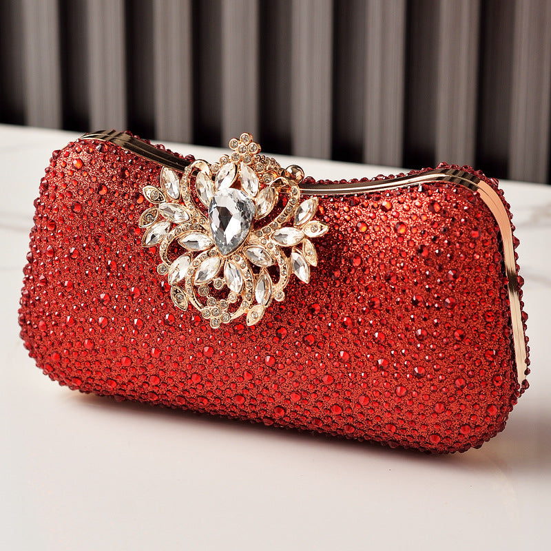 2026 new luxury rhinestone evening clutch - european & american style party dress handbag - elegant cheongsam women's banquet bag