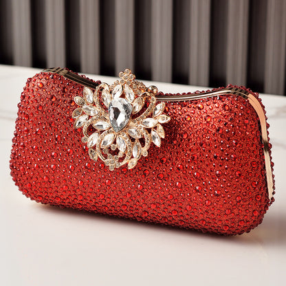 2026 new luxury rhinestone evening clutch - european & american style party dress handbag - elegant cheongsam women's banquet bag