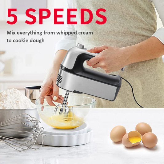 Multifunctional electric hand mixer - mini stand mixer for whipping cream, egg whites, kneading dough, and baking cakes