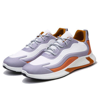 Customized men's export shoes 2024 new korean style casual shoes breathable trendy men's running shoes low-top color block athletic shoes