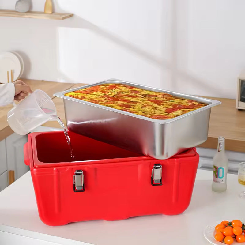 Commercial stainless steel insulated box, large-capacity food delivery box, food insulation and heat preservation freezer