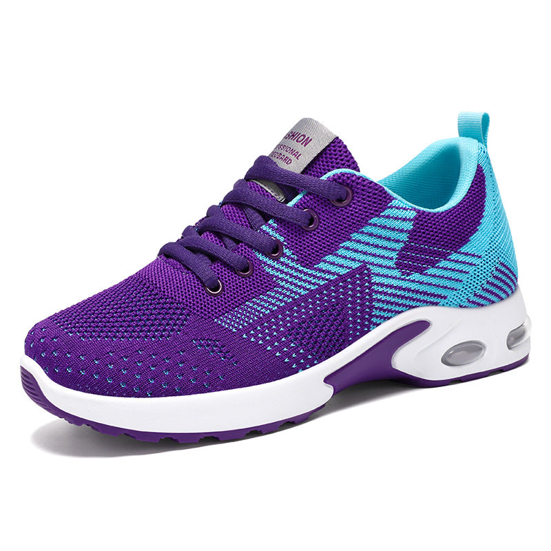 Women's sneakers - spring collection - cross-border temu wholesale - plus size air cushion shoes - lightweight lace-up running shoes - fashionable flats