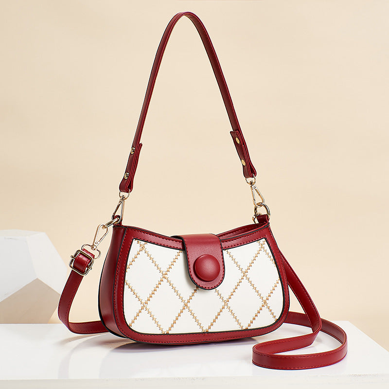 2026 spring new trendy fashion diamond lattice women's bag chain chic korean style small square bag casual shoulder crossbody bag