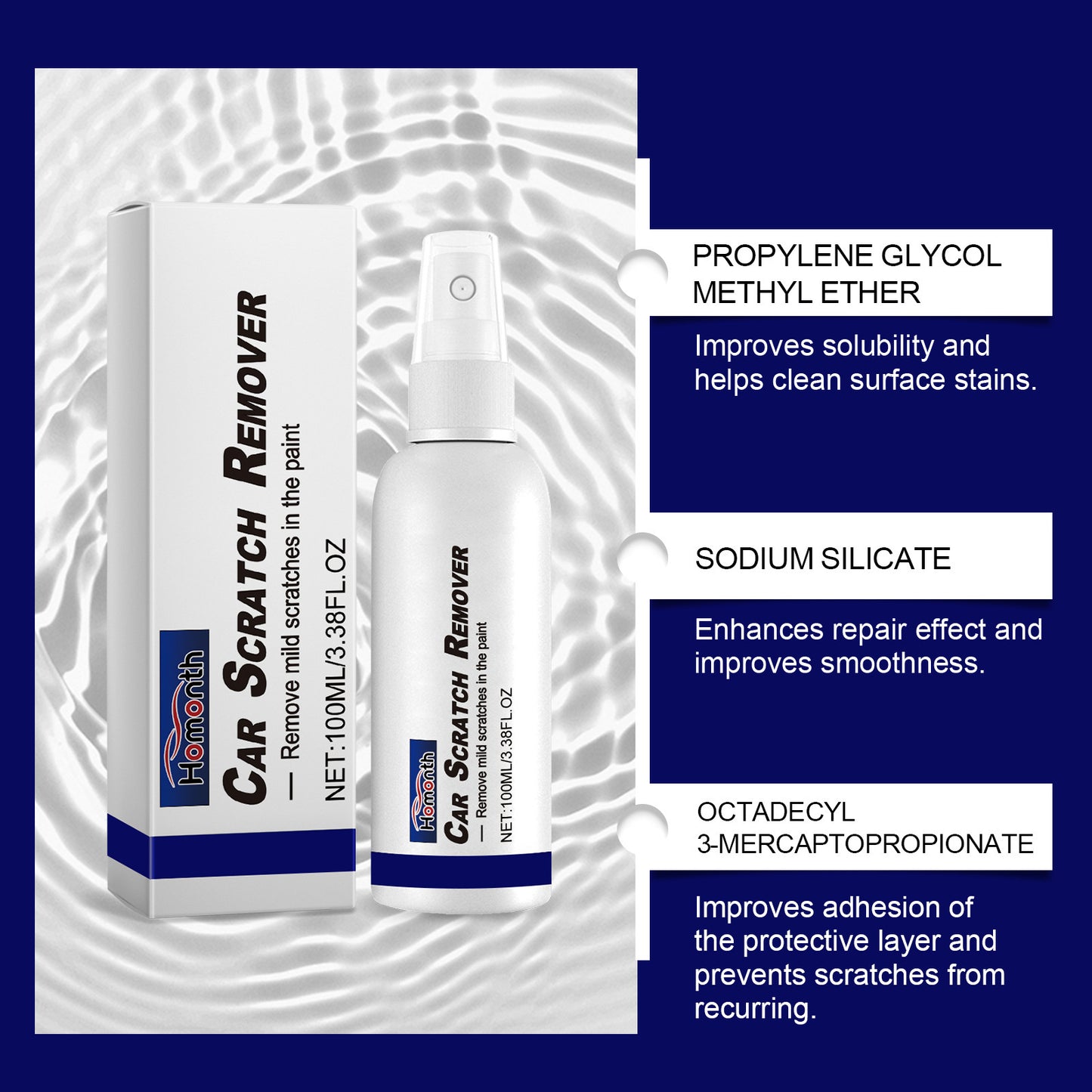 HOMONTH Car Scratch Spray, Car Paint Maintenance Scratch Scratch Coating Refurbishment Fluid Car Spray