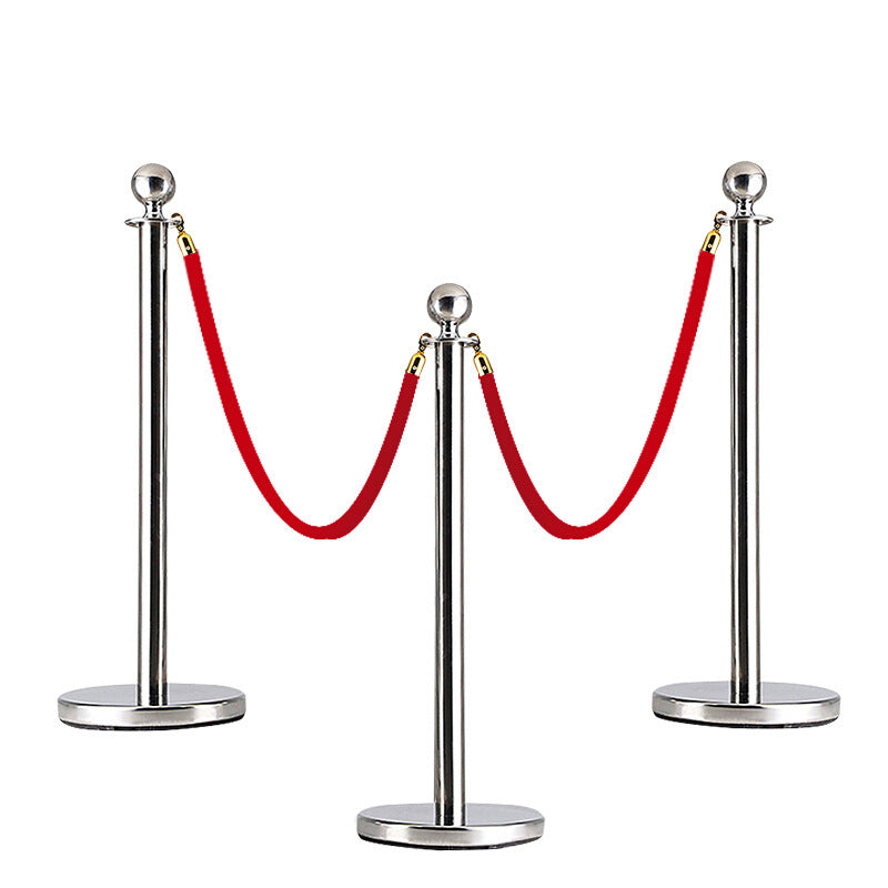Hotel concierge pole lanyard welcome column luxury stainless steel ball barrier bank queue guardrail fence pole guard