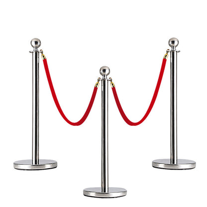 Hotel concierge pole lanyard welcome column luxury stainless steel ball barrier bank queue guardrail fence pole guard