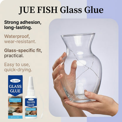 JUE FISH glass glue, high adhesion, quick-drying and fast-bonding, relying on clear and natural bonding quick-drying glue