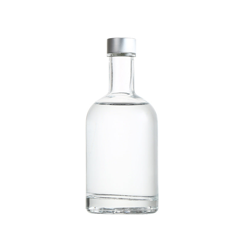 Wholesale vodka bottle yellow wine foreign wine bottle transparent self-brewing fruit wine bottle white wine bottle empty bottle frosted empty wine bottle