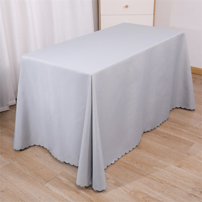 Tablecloth wedding event stall meeting engagement tablecloth red long table wholesale rectangular white polyester tablecloth
