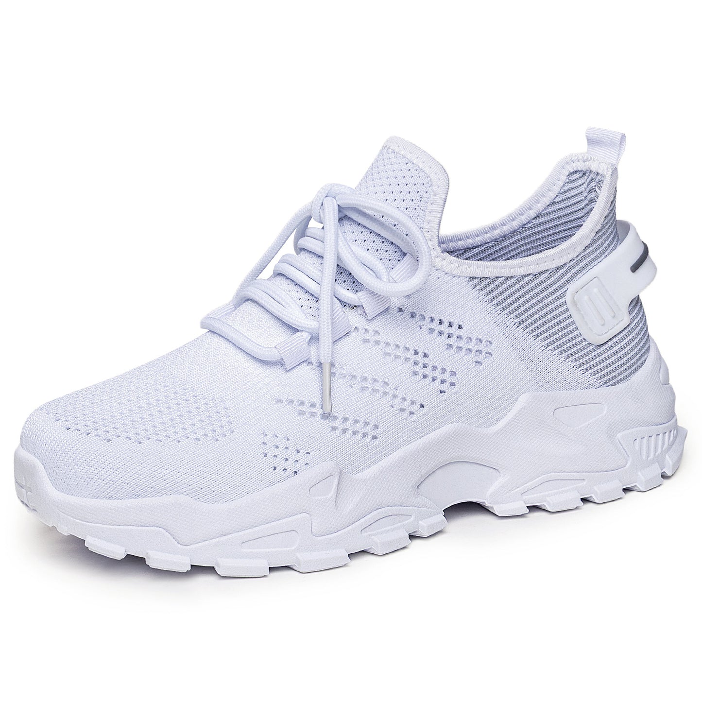 Women's athletic shoes - spring collection - plus size available - flyknit breathable casual sneakers - mesh shoes - thick sole height increasing flats
