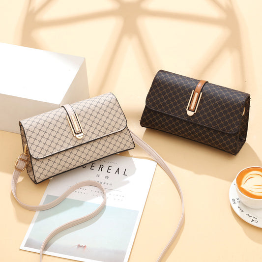 Textured bag 2026 new niche style fashionprintingwork clothing women's bag shoulder crossbody square bag one piece dropshipping