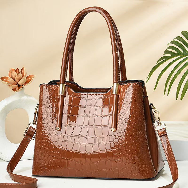Handbag for women 2024 new large capacity fashionable middle-aged mom bag trendy shoulder crossbody bag - dropshipping available