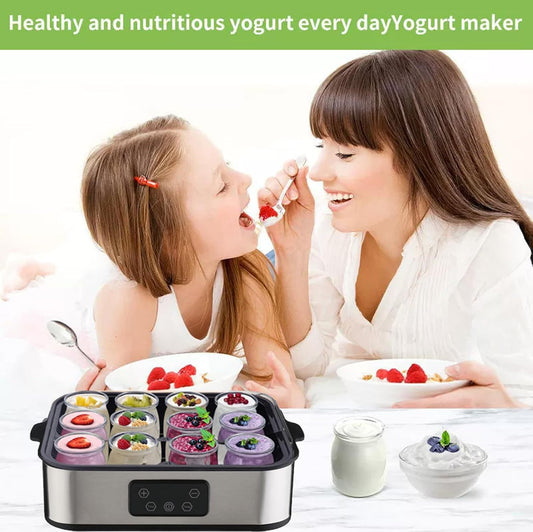 Cross-border 12-cup yogurt maker - homemade jam, ice cream, pudding, and breakfast machine - yogurt maker yogurt fermentation machine