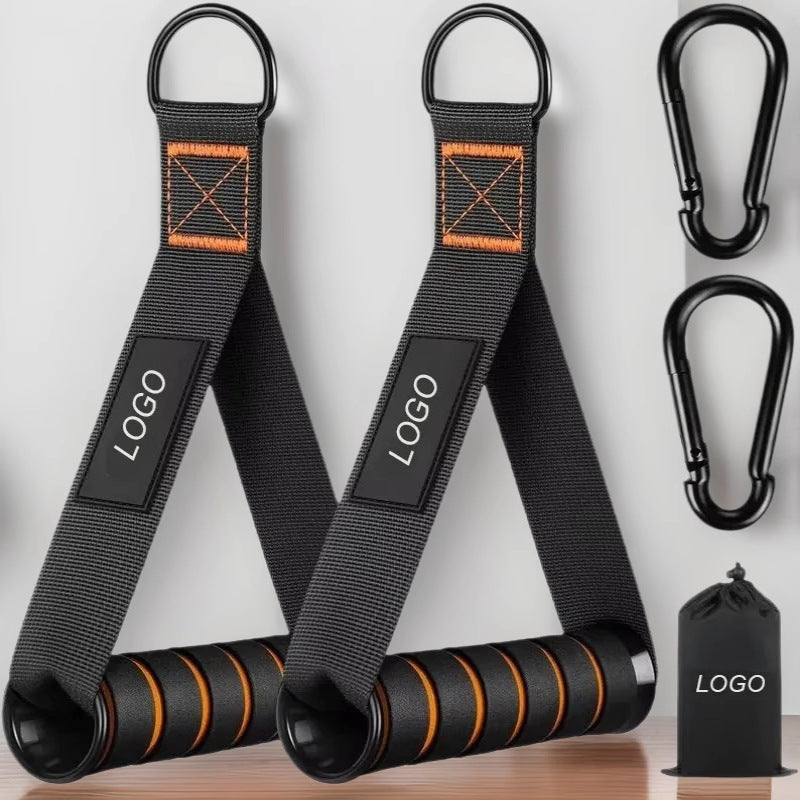Resistance band handle - dual color grip, pull rope handle, back resistance band accessory, fitness equipment accessory