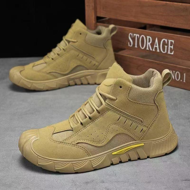 Men's autumn/winter new collection: stylish lace-up work boots, outdoor casual shoes, soft-soled athletic shoes - wholesale