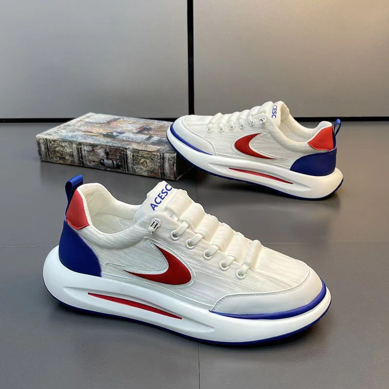 Ice silk mesh men's shoes 2025 new korean style trendy "forrest gump" shoes popular thick-soled dad shoes breathable athletic shoes