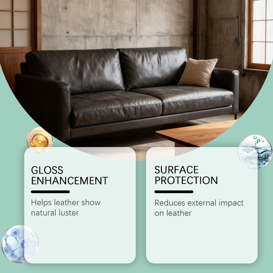 Brunizo Leather Furniture Care Cream, Leather Furniture Maintenance Clean Sofa Polish Cleaning Care Oil