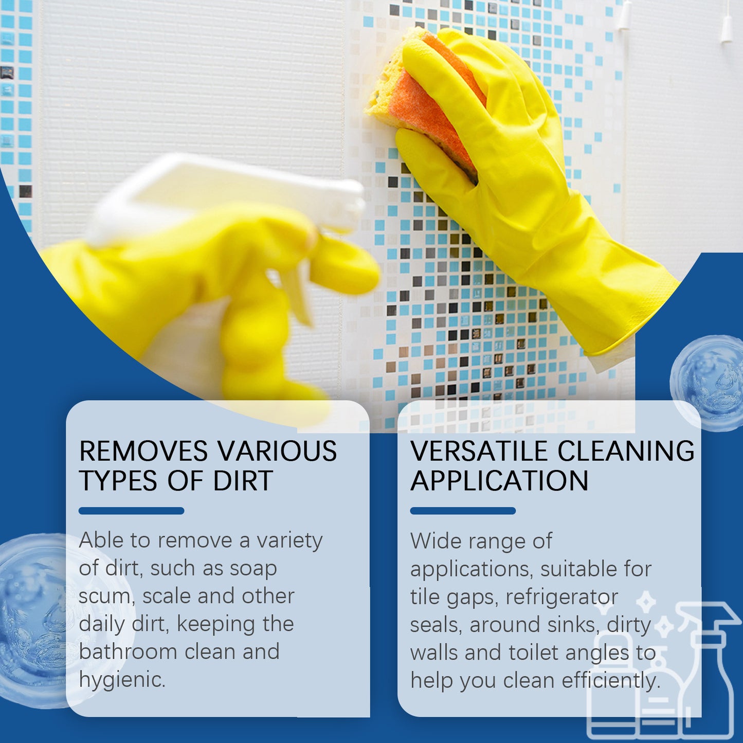 Jaysuing Bathroom Foam Cleaning Spray, Multifunctional Foam Cleaning Spray for Bathroom Wall Stains