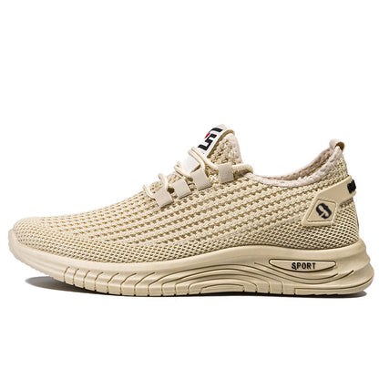 Mesh plus size men's shoes 2025 summer hollow breathable casual shoes soft sole casual sports shoes cross-border wholesale
