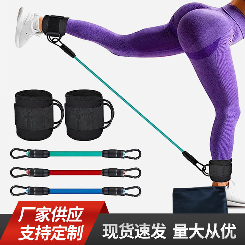 Buttocks belt gantry hip lift ankle resistance elastic trainer foot ring hip leg tension rope shaping slimming