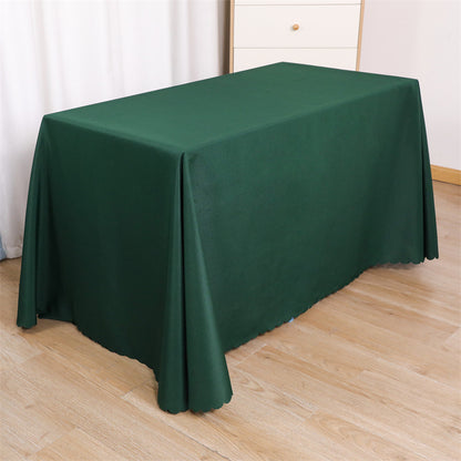 Tablecloth wedding event stall meeting engagement tablecloth red long table wholesale rectangular white polyester tablecloth