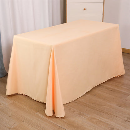 Tablecloth wedding event stall meeting engagement tablecloth red long table wholesale rectangular white polyester tablecloth