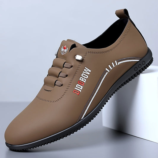 Soft-soled men's shoes, soft leather men's business casual shoes, slip-on lightweight loafers
