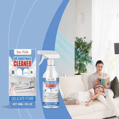 Jue-Fish air conditioner cleaner, household air conditioner on-hook, no dismantling, no washing, odor removal, descaling foam air conditioner cleaning