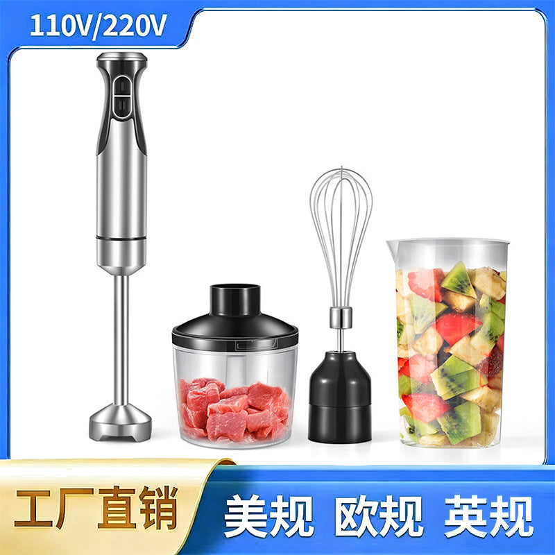 Cross-border blender - home kitchen food processor, juicer, stainless steel blade, multifunctional handheld food stick