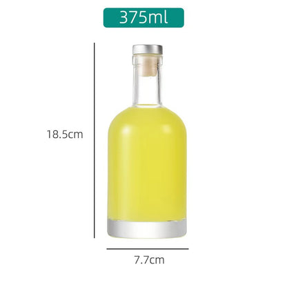 Wholesale vodka bottle yellow wine foreign wine bottle transparent self-brewing fruit wine bottle white wine bottle empty bottle frosted empty wine bottle