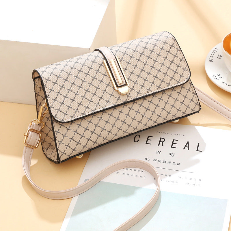 Textured bag 2026 new niche style fashionprintingwork clothing women's bag shoulder crossbody square bag one piece dropshipping