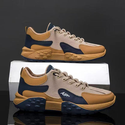 Cross-border men's shoes 2026 new Korean style low-top running shoes trendy non-slip thick-soled dad shoes breathable sports shoes