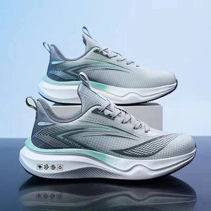 Breathable men's shoes 2025 cross-border new fishnet soft sole men's sneakers lightweight high-elastic running shoes for men