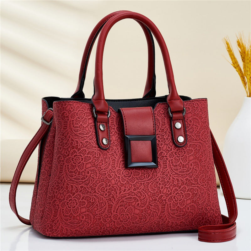 Wholesale women's handbags: 2026 spring new arrivals - european and american fashion lace pattern shoulder bag, tote, and crossbody bag - dropshipping available for export