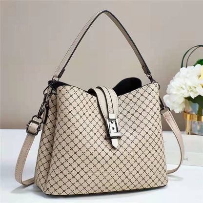 Large-capacity bag for women 2026new arrivaltrendyniche styleaccessible luxury texture bucket bagfashioncontrast colorwork clothing shoulder bag