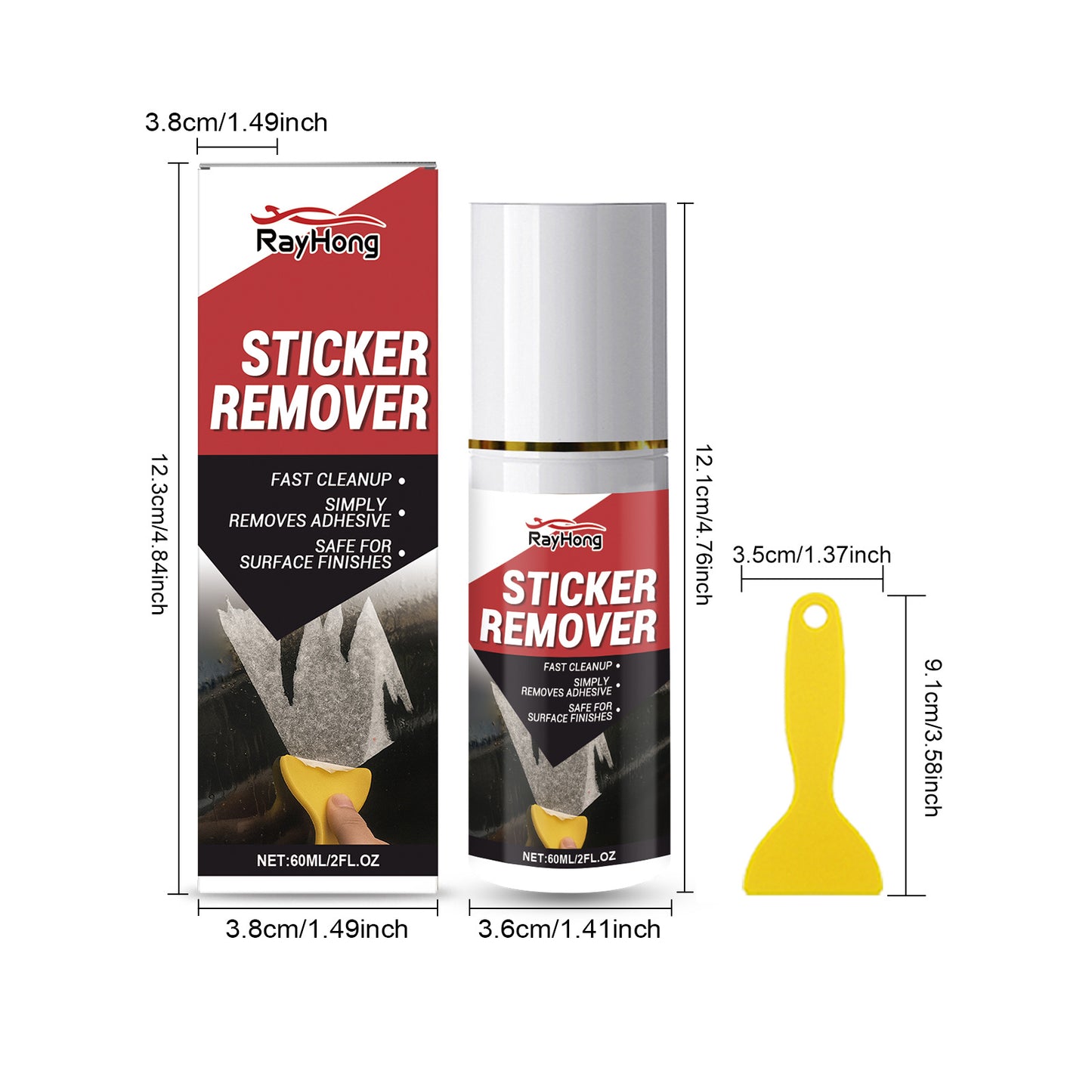 RAYHONG car viscose set, car viscose cleaner, daily convenient cleaning self-adhesive